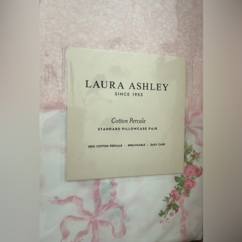 Laura Ashley Pink Floral Pillowcase Pair